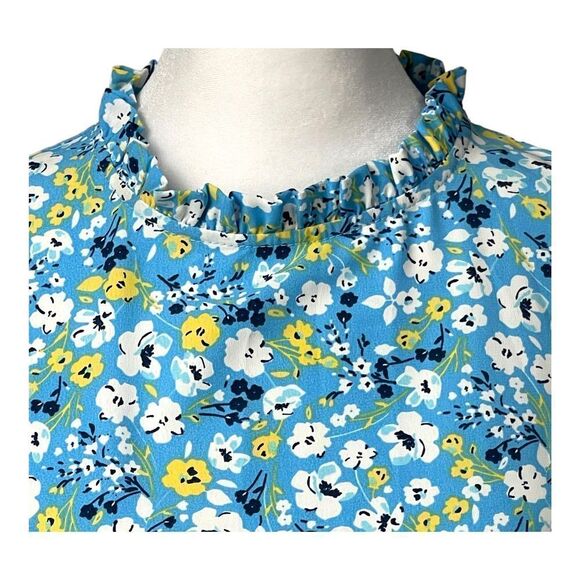 NEW LOOK Women's Fit And Flare Midi Dress in Blue Floral Size 14 - Picture 2 of 9